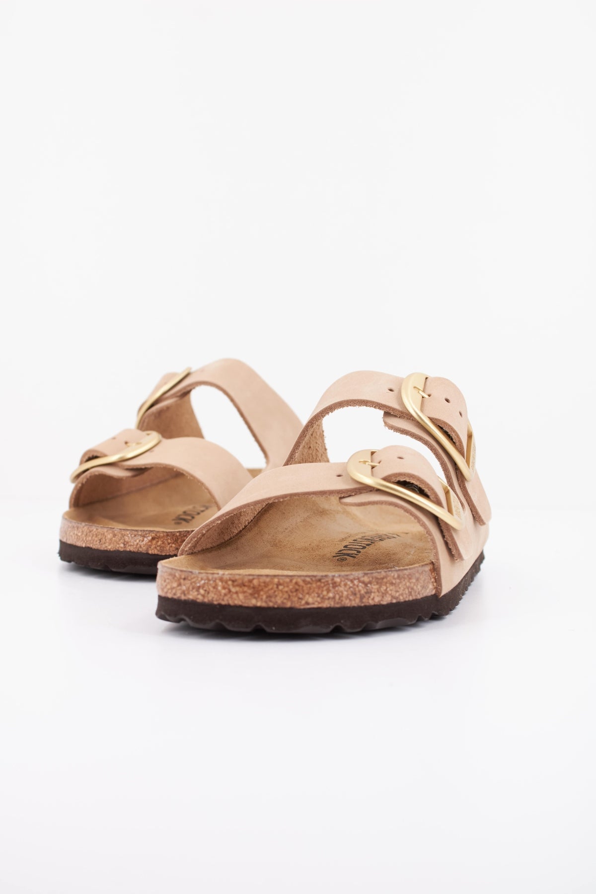 BIRKENSTOCK BIG BUCKLE NUBUCK en color MARRON CLARO  (2)