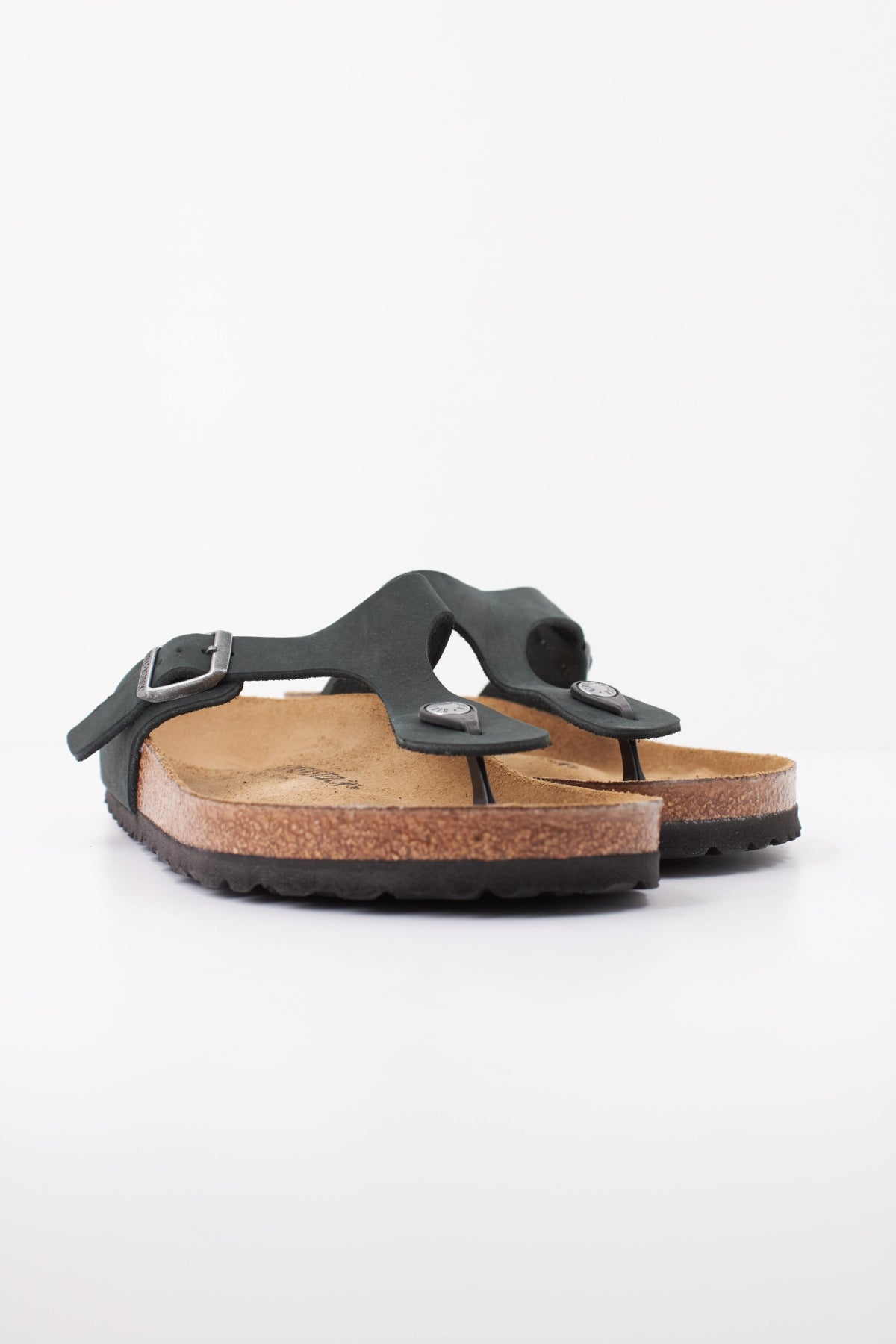 BIRKENSTOCK GIZEH NATURAL LEATHER OILE en color NEGRO  (2)