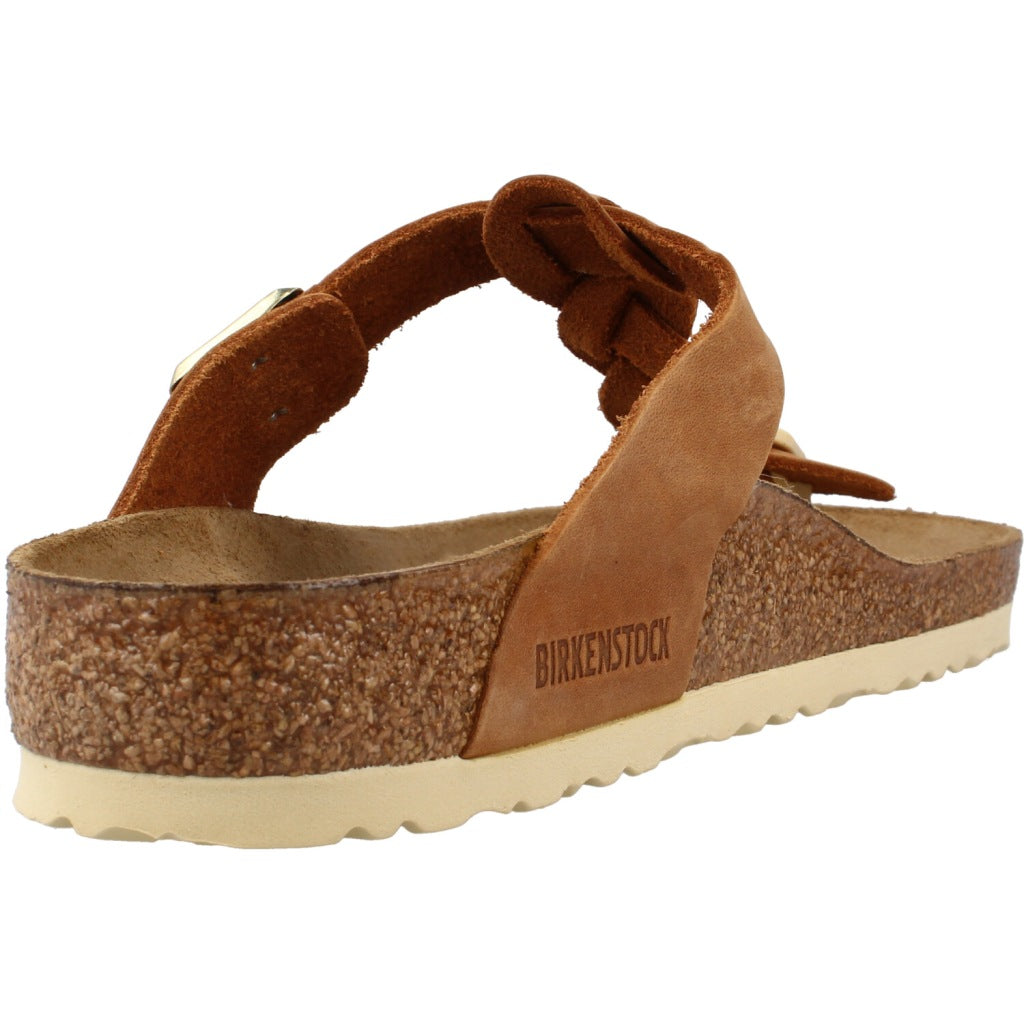 BIRKENSTOCK GIZEH BRAIDED NATURAL LEA en color MARRON CLARO  (3)