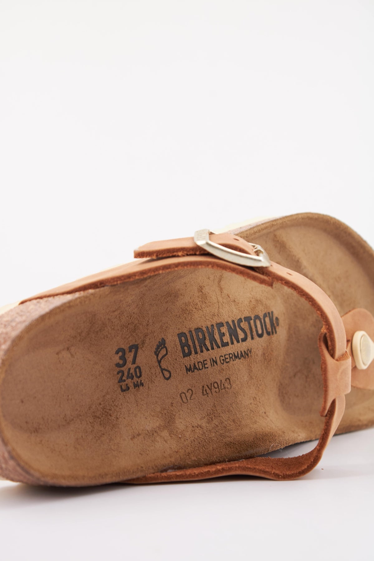 BIRKENSTOCK GIZEH BRAIDED NATURAL LEA en color MARRON CLARO  (5)