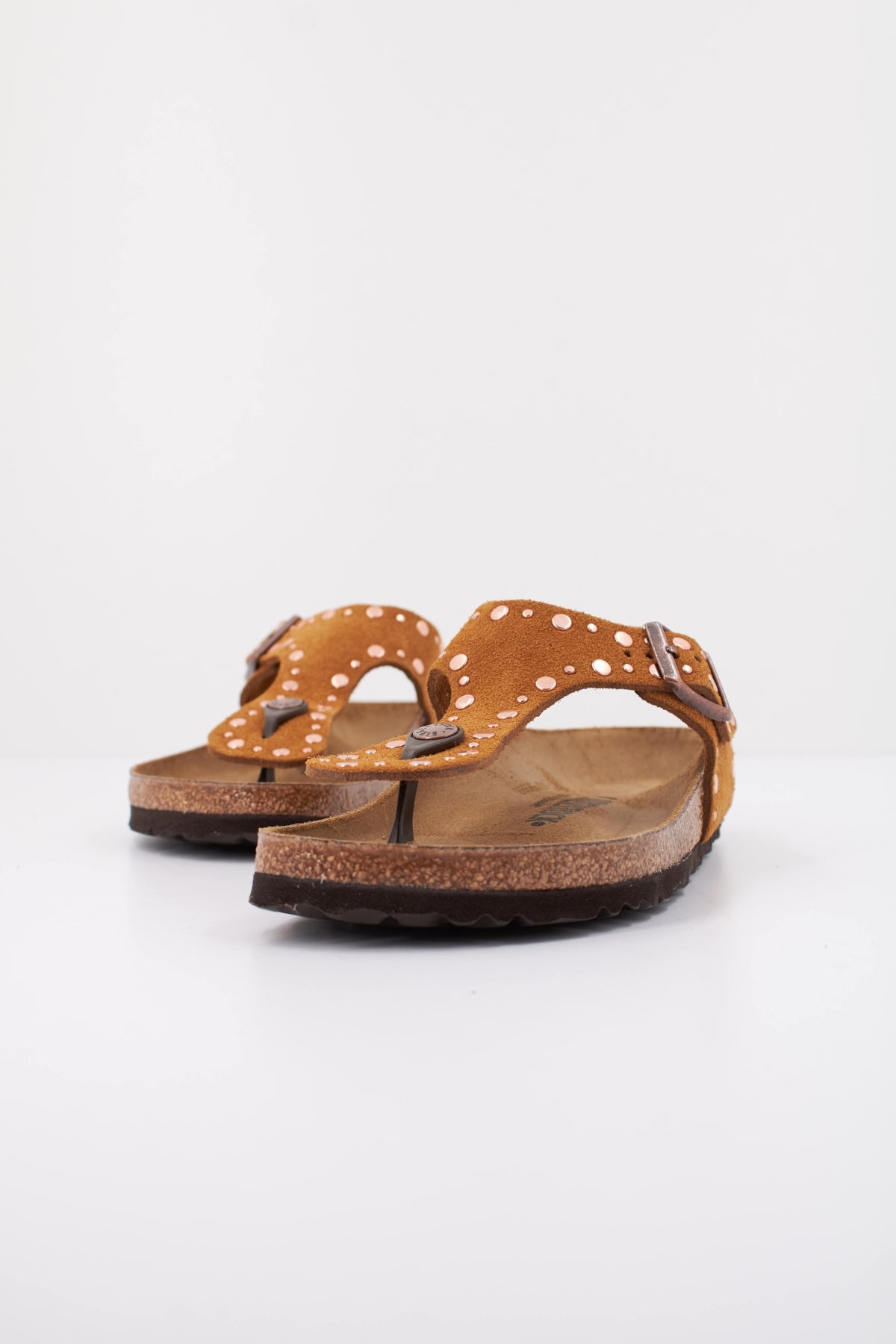 BIRKENSTOCK GIZEH RIVET BORDER en color MARRON  (2)