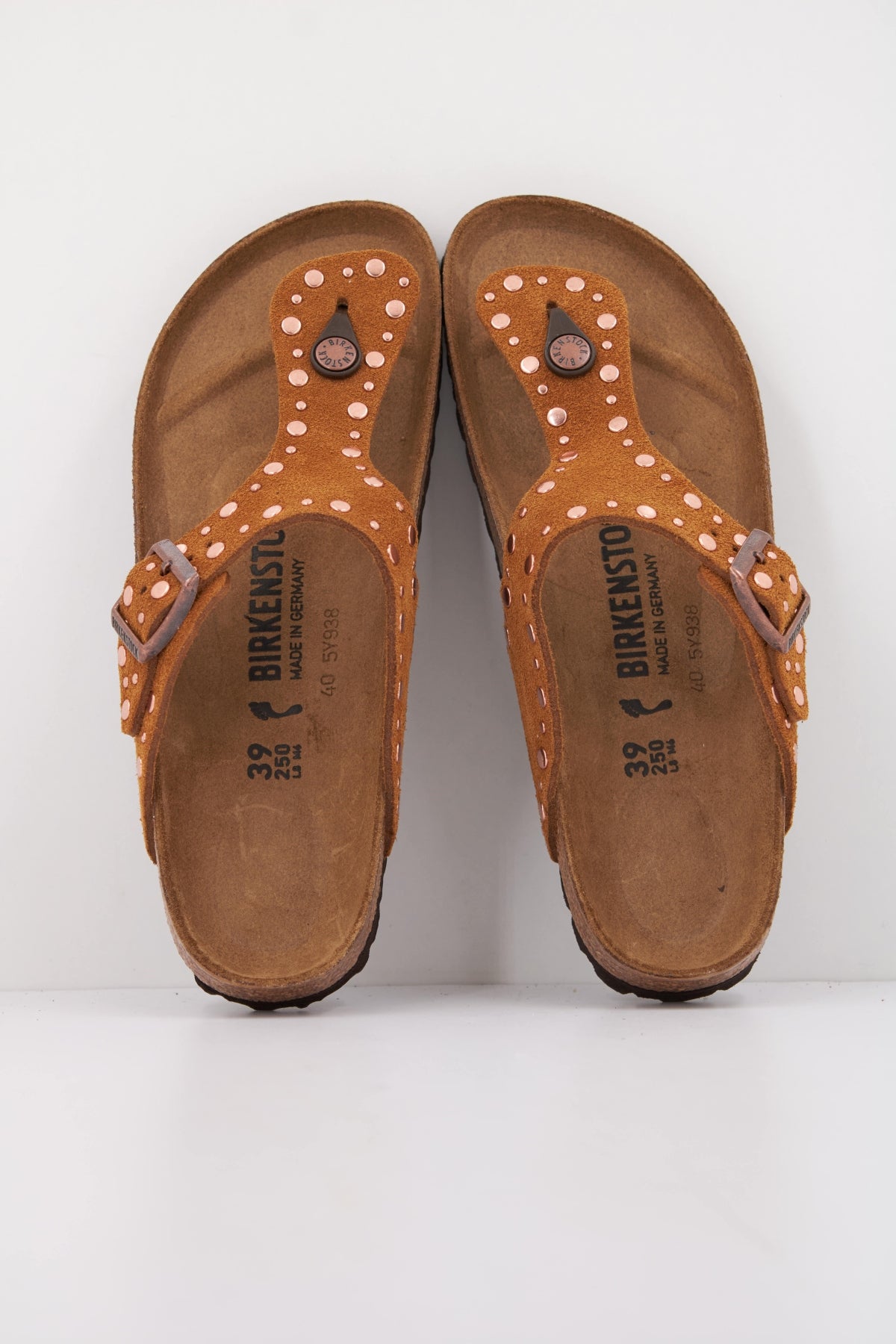 BIRKENSTOCK GIZEH RIVET BORDER en color MARRON  (3)