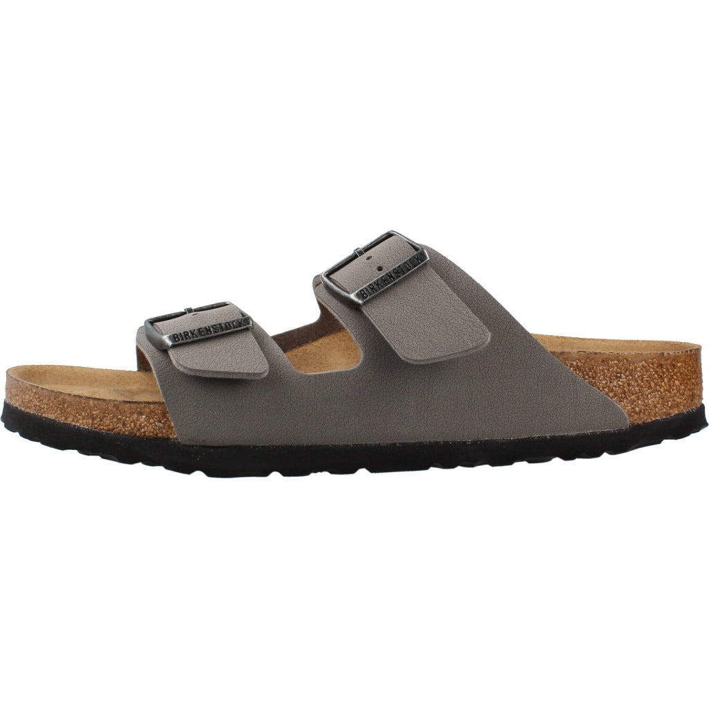 BIRKENSTOCK ARIZONA VEGAN BIRKIBUC en color GRIS  (2)