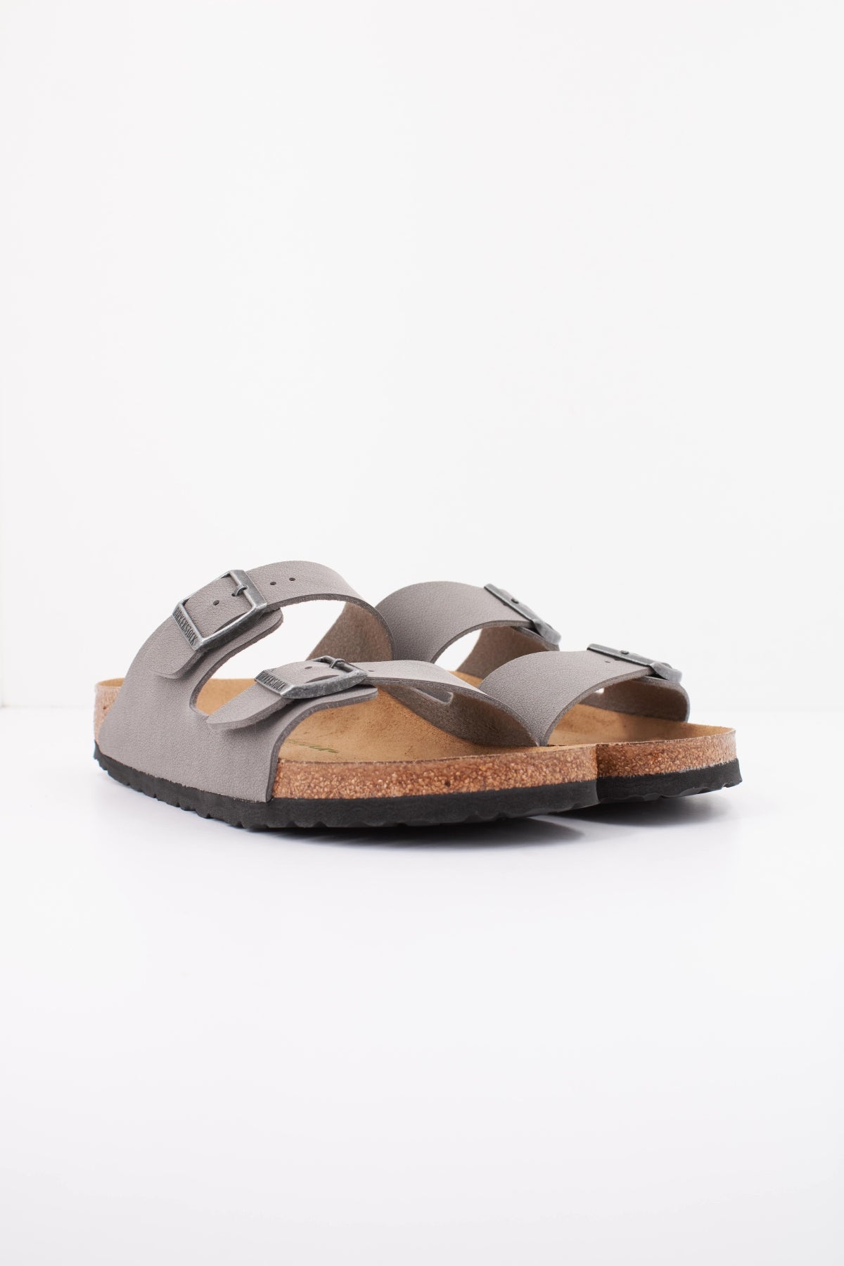 BIRKENSTOCK ARIZONA VEGAN BIRKIBUC en color GRIS  (2)