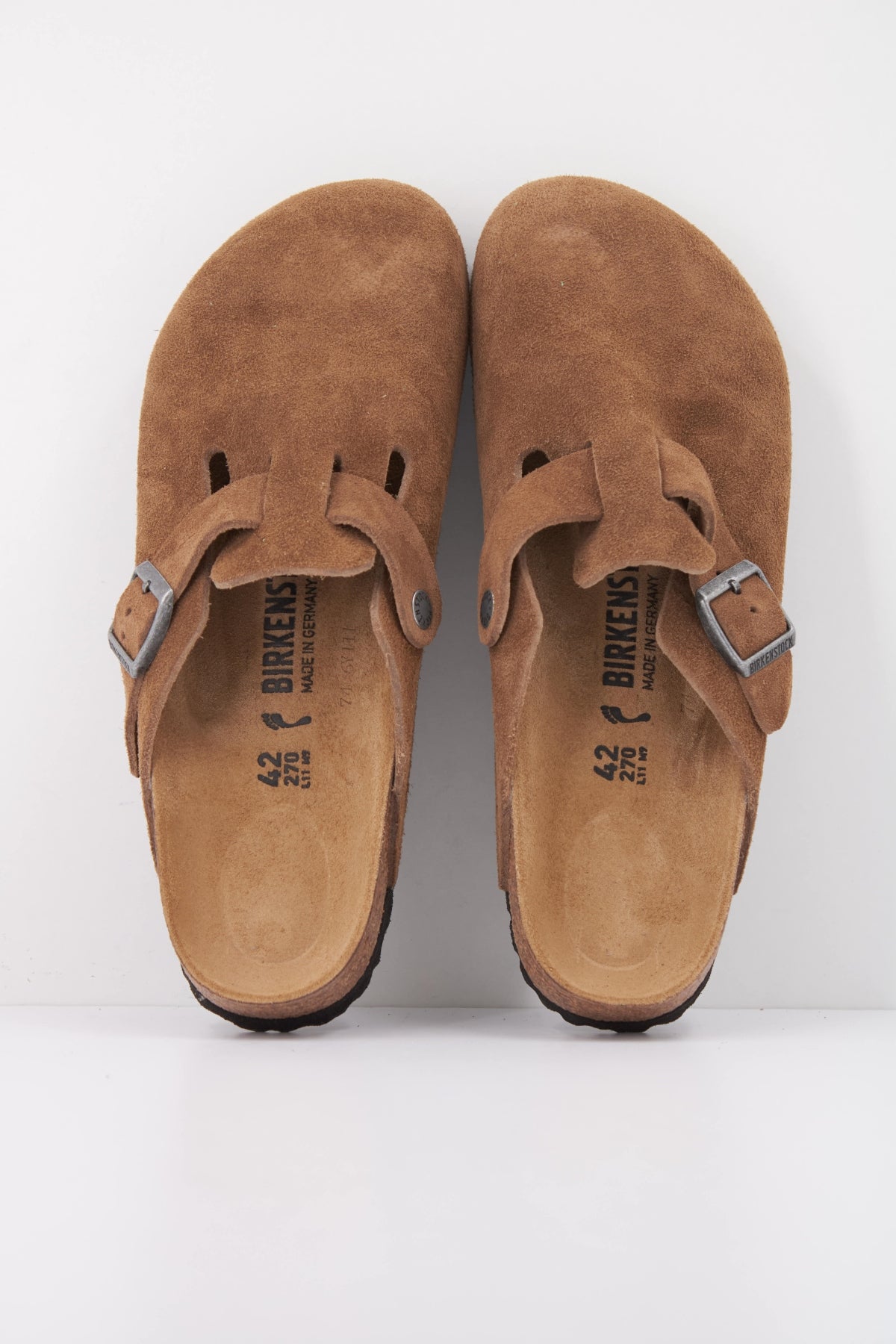 BIRKENSTOCK BI BOSTON SUEDE LEATHER en color MARRON  (3)