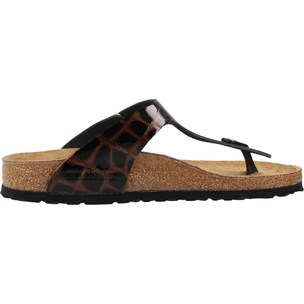BIRKENSTOCK BI GIZEH LEATHER en color MARRON  (4)