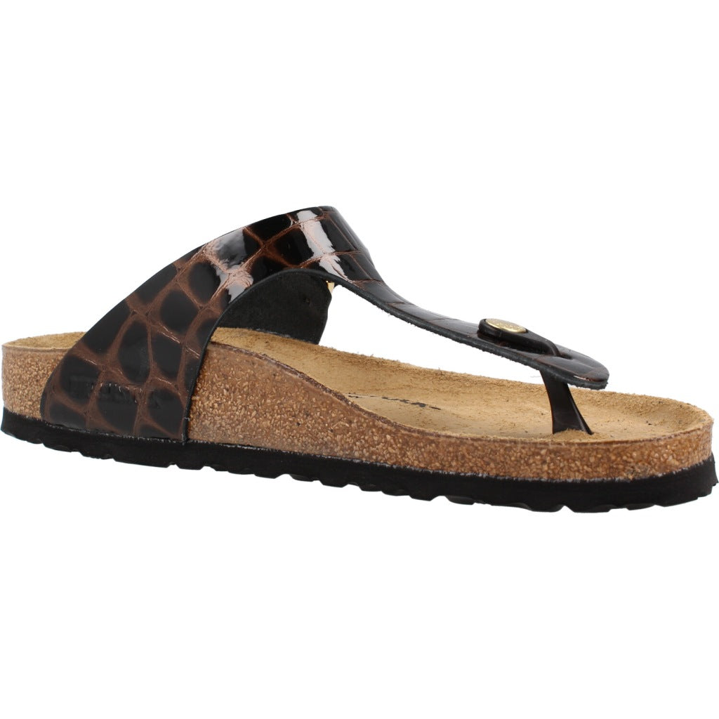 BIRKENSTOCK BI GIZEH LEATHER en color MARRON  (5)