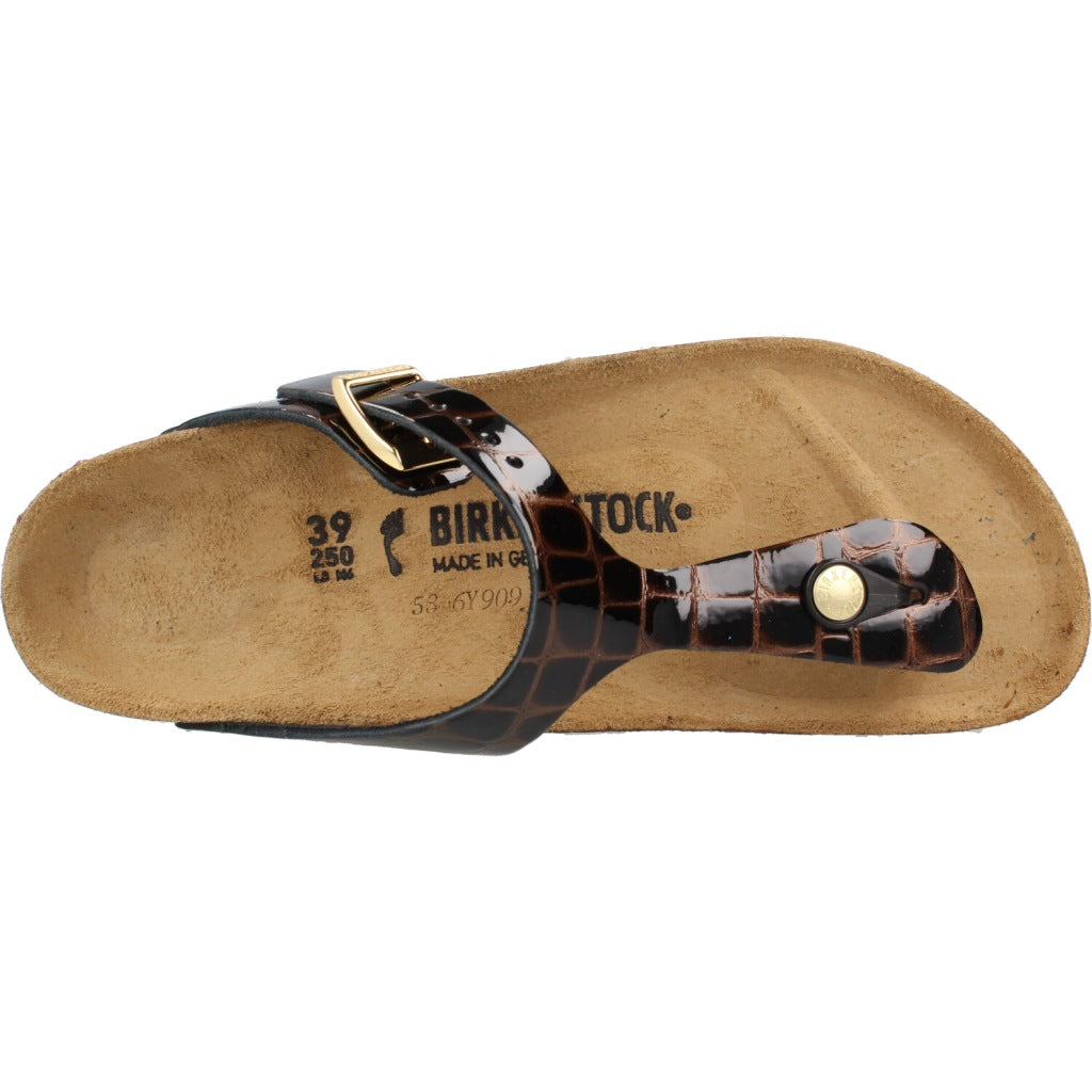 BIRKENSTOCK BI GIZEH LEATHER en color MARRON  (7)
