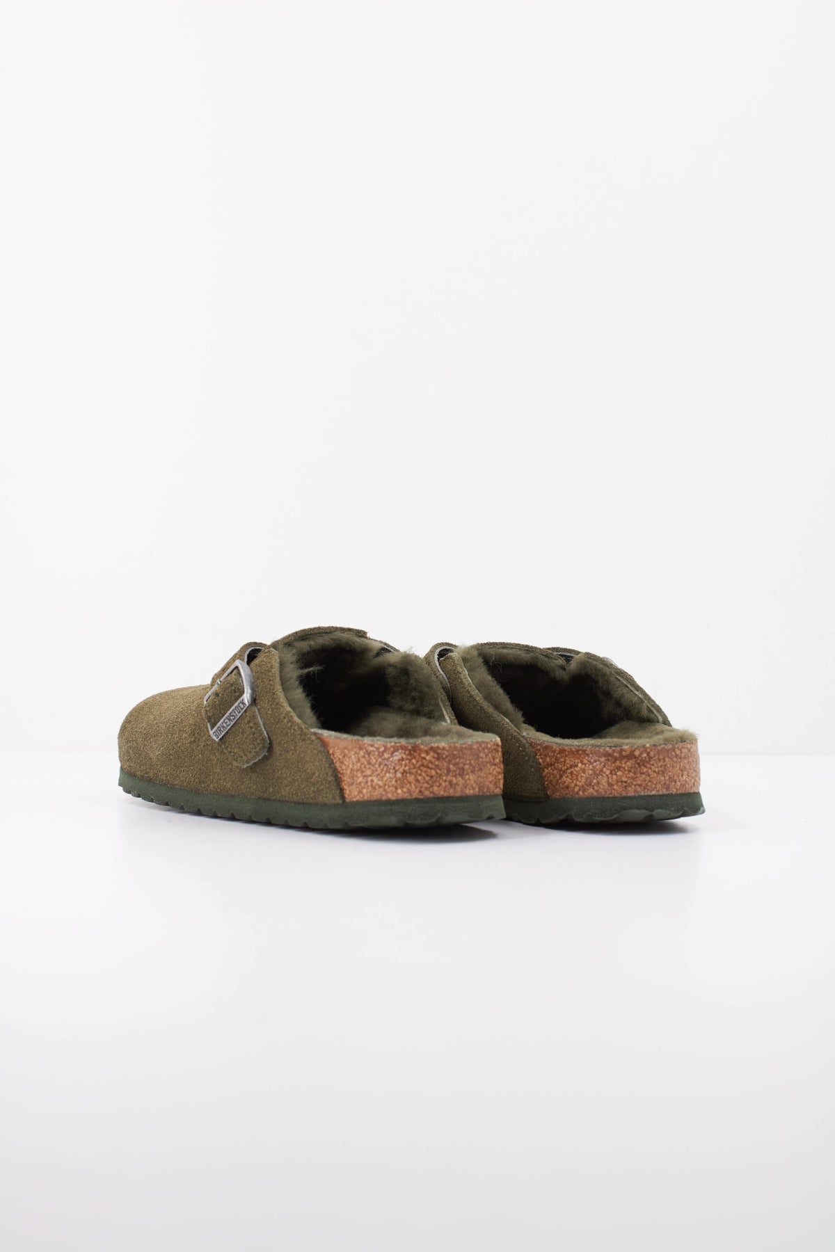 BIRKENSTOCK BI BOSTON SHEARLING SUEDE en color VERDE  (4)