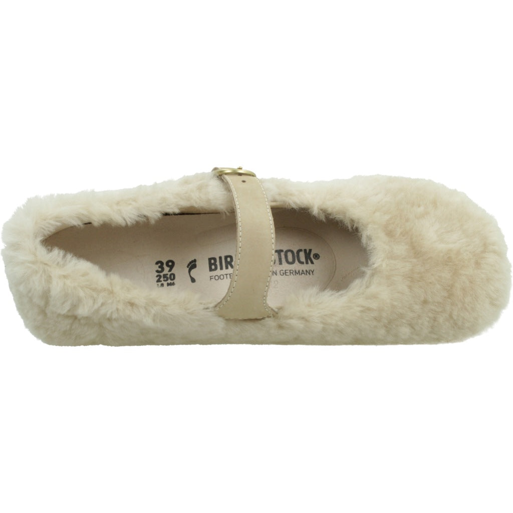 BIRKENSTOCK Bailarina Santa Clarita Borrego Blanco en color BLANCO  (7)