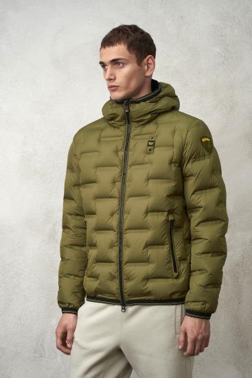 BLAUER  GIUBBINI CORTI IMBOTTITO en color VERDE  (1)
