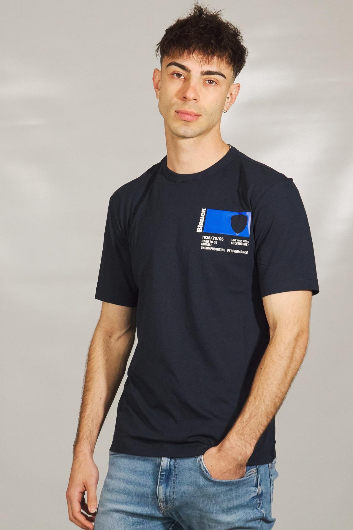 BLAUER T-SHIRT MANICA CORTA en color AZUL  (1)