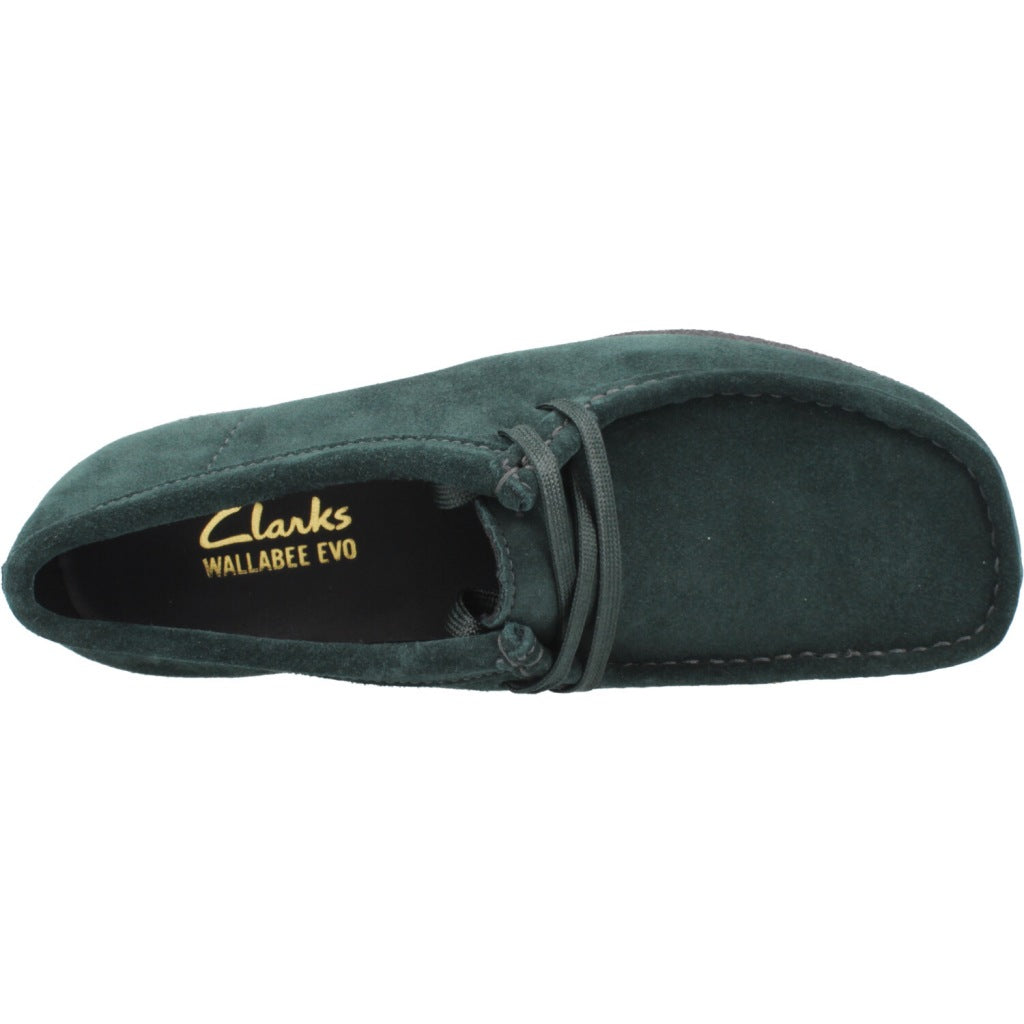 CLARKS  WALLABEE EVO SH  en color VERDE  (7)