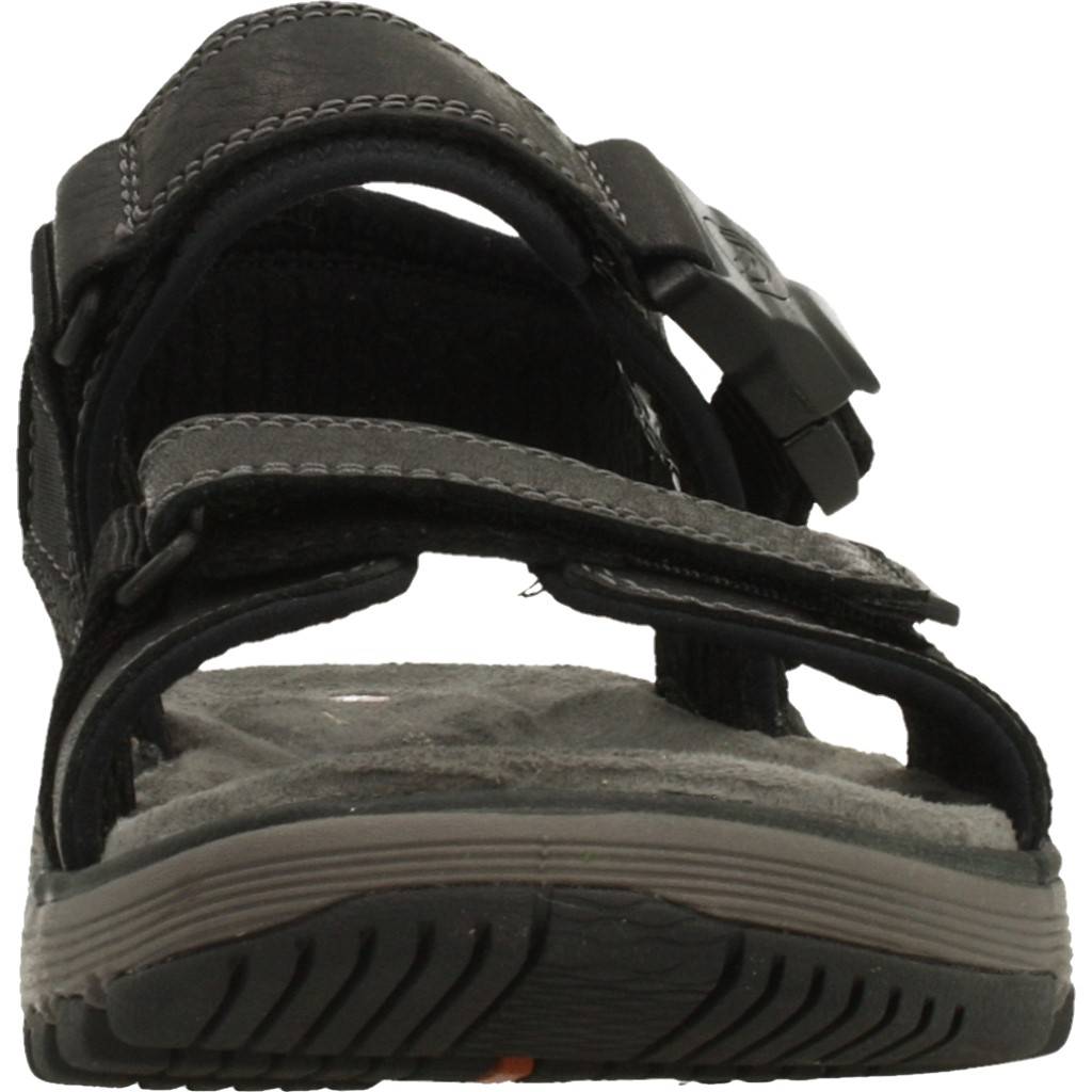 CLARKS  UN TREK PART BLACK LEATHER en color NEGRO  (6)