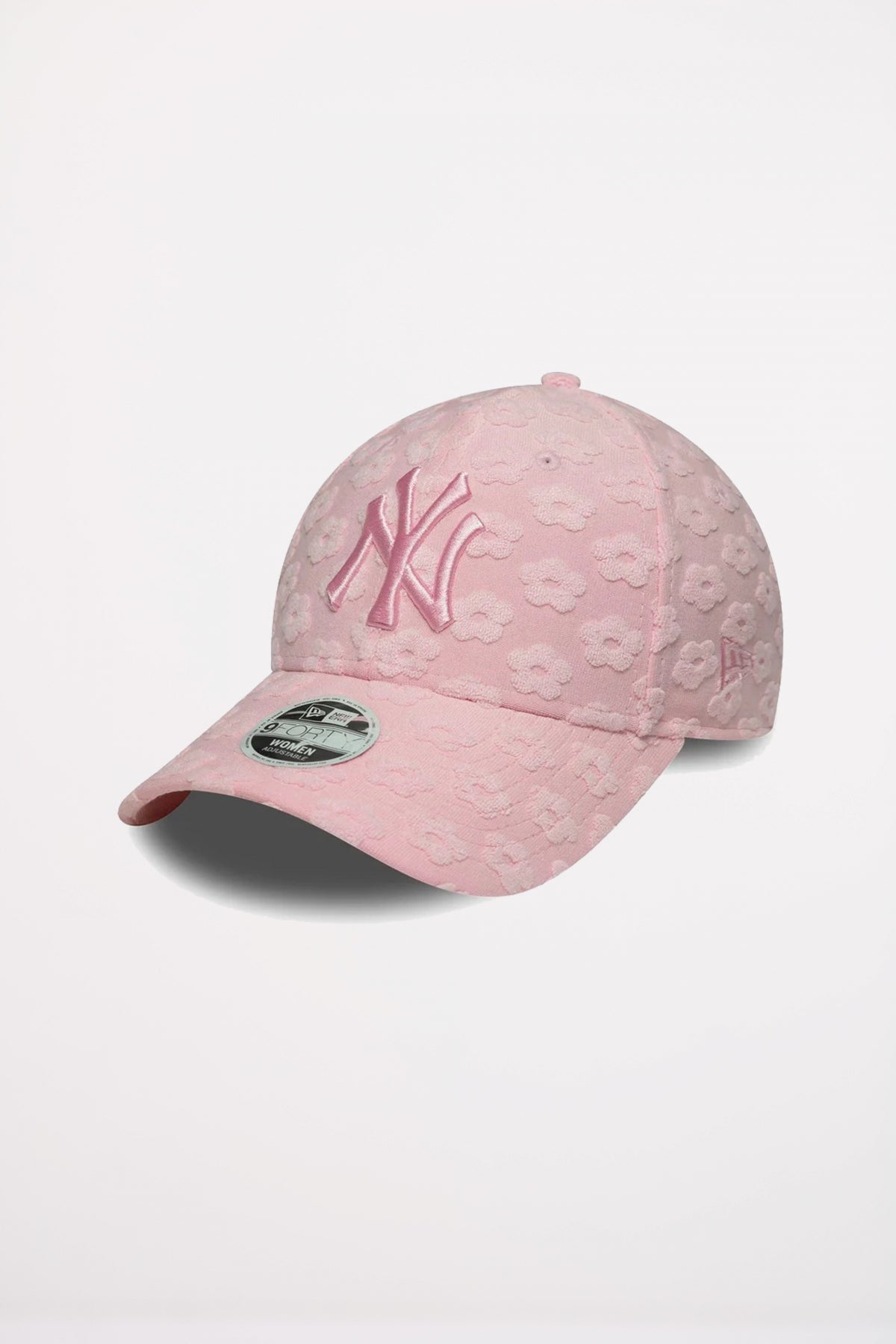 NEW ERA NEW YORK YANKEES WOMENS MLB FLORAL TOWELLING PASTEL PINK FORTY  en color ROSA  (1)