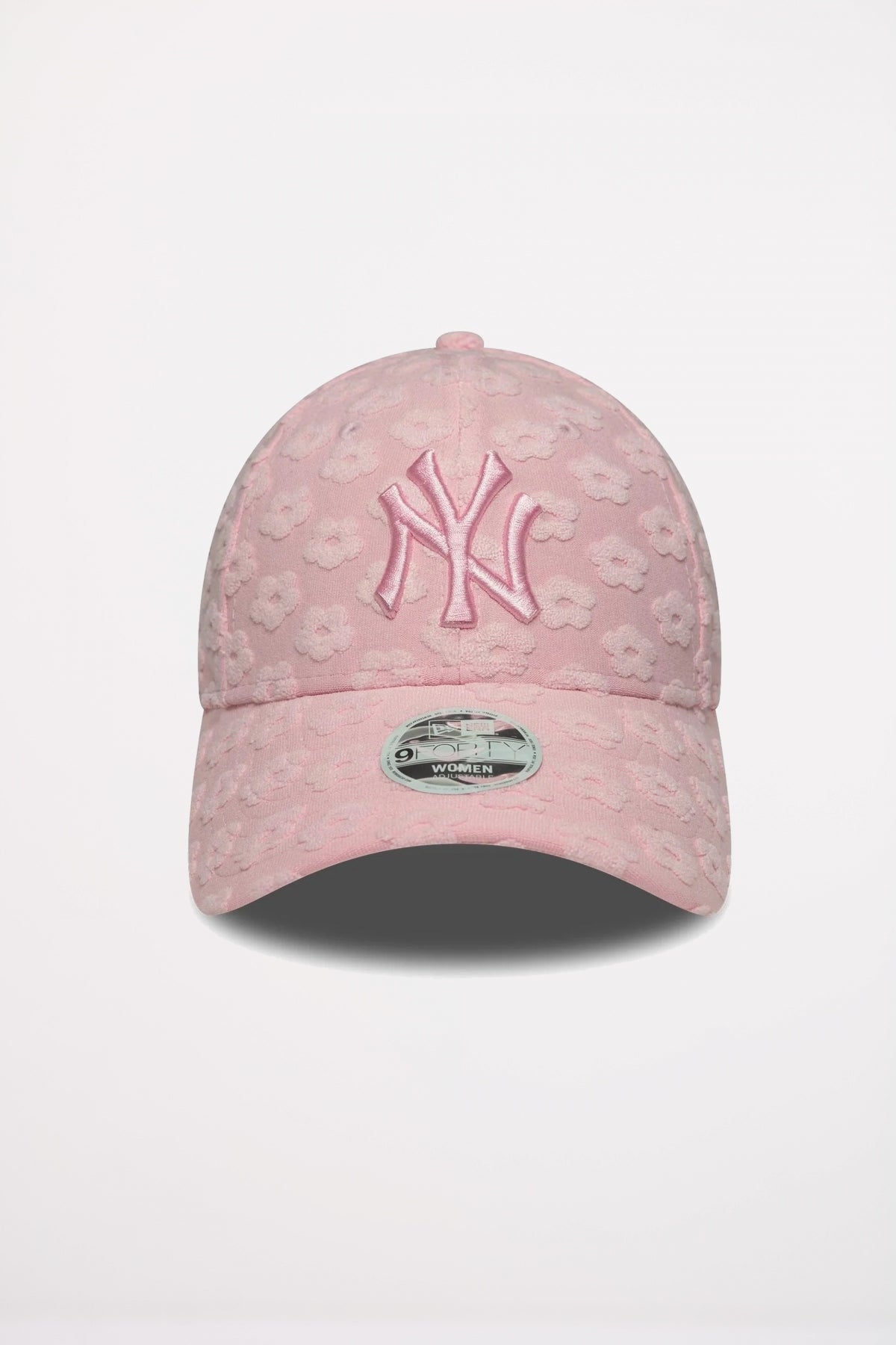 NEW ERA NEW YORK YANKEES WOMENS MLB FLORAL TOWELLING PASTEL PINK FORTY  en color ROSA  (2)