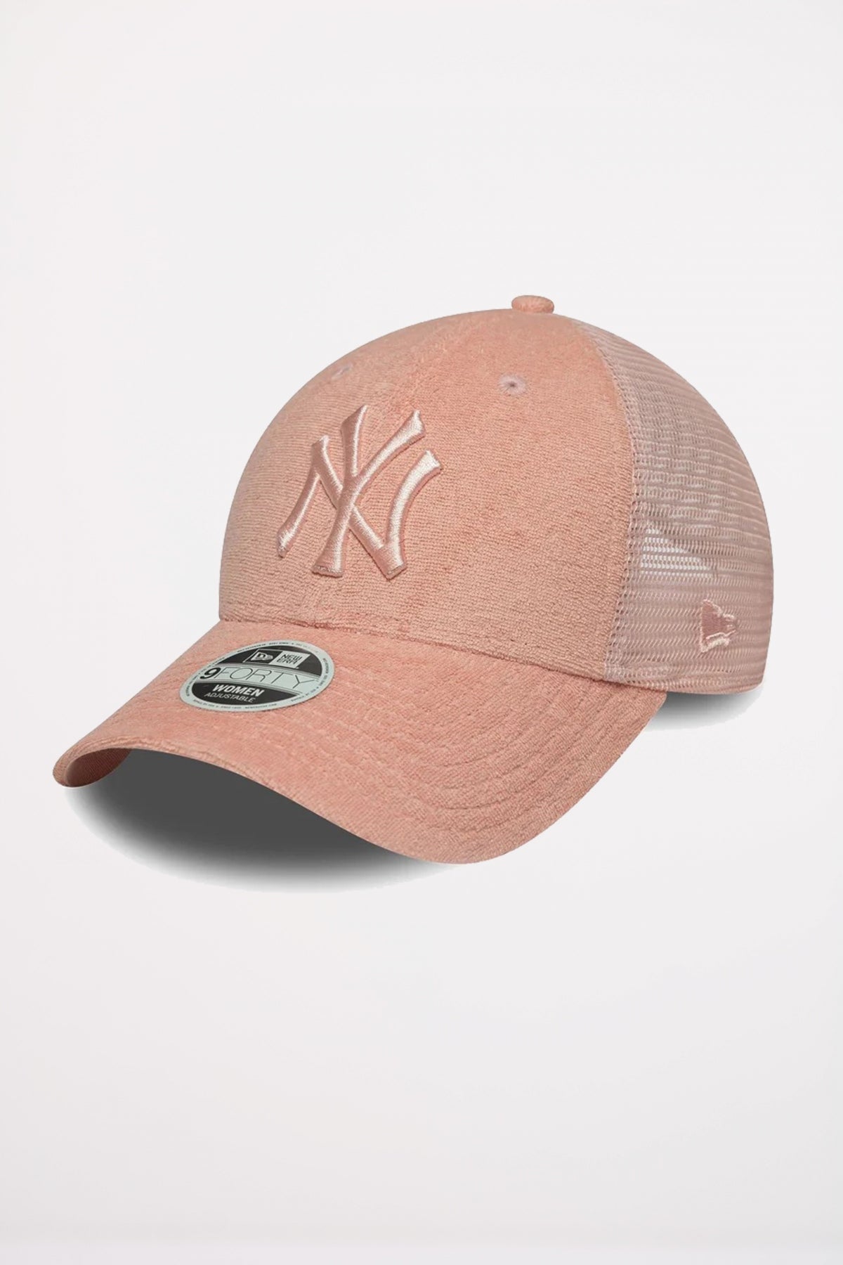 NEW ERA NEW YORK YANKEES WOMENS FABRIC PASTEL PINK FORTY TRUCKER ADJUST en color ROSA  (1)
