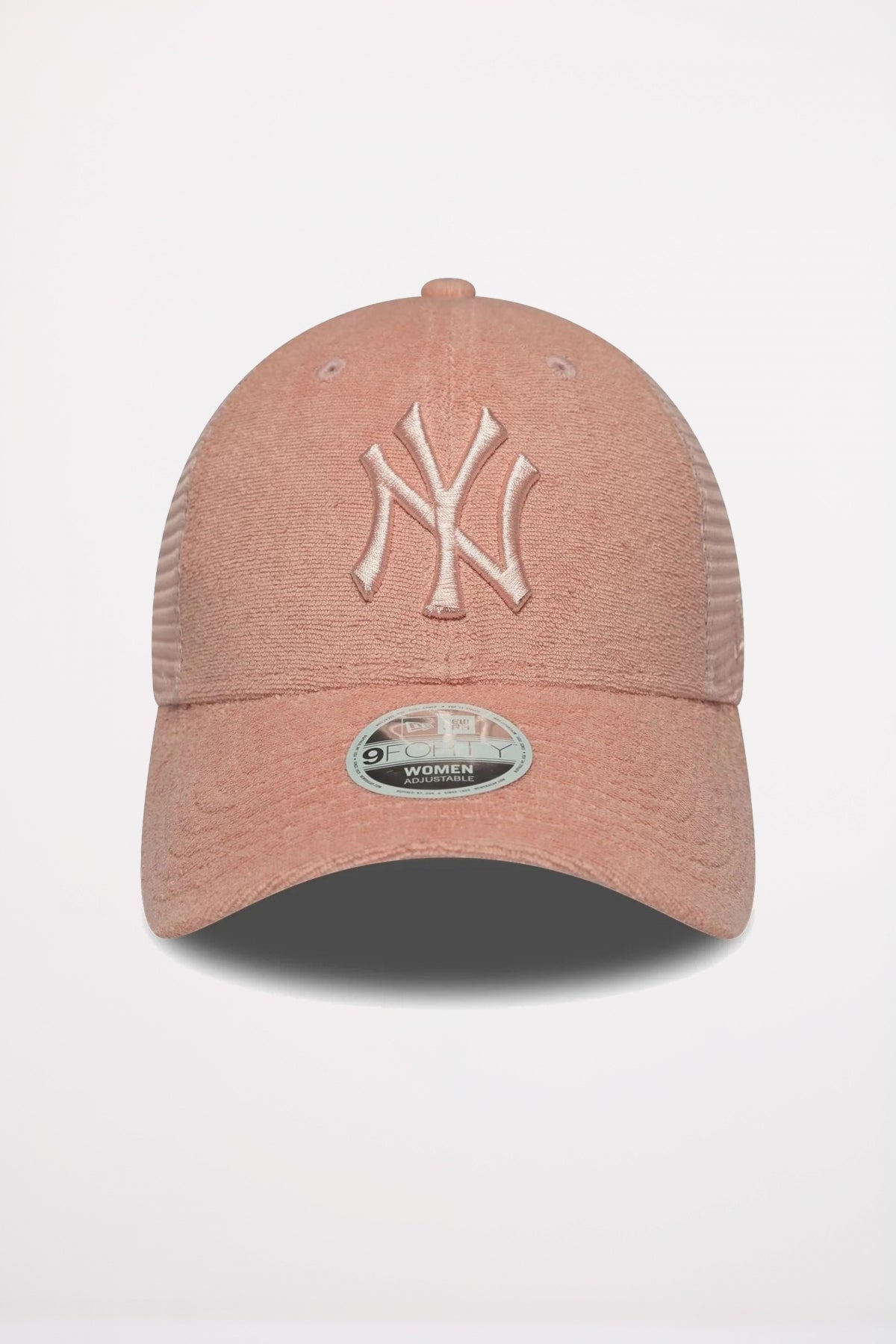 NEW ERA NEW YORK YANKEES WOMENS FABRIC PASTEL PINK FORTY TRUCKER ADJUST en color ROSA  (2)
