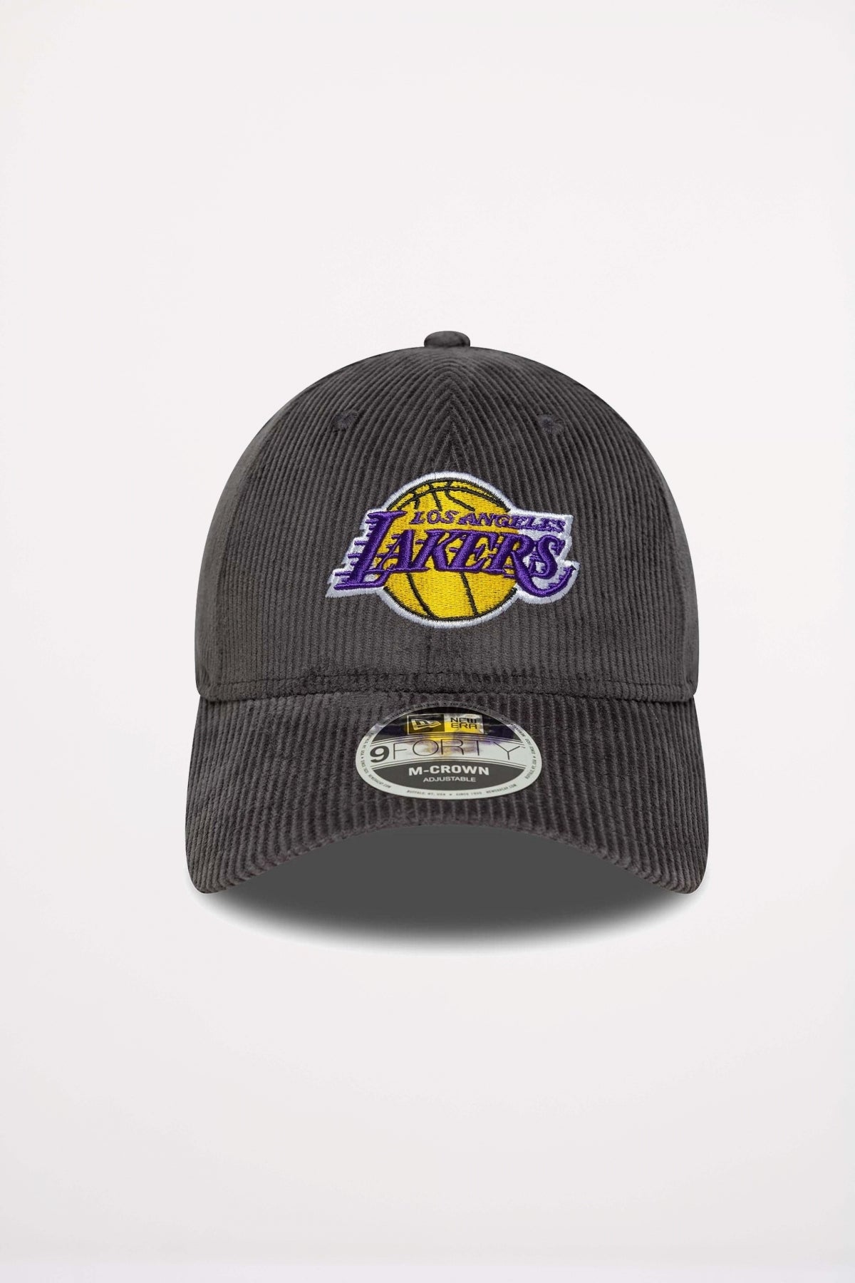 NEW ERA LA LAKERS MLB CORD DARK GREY FORTY M-CROWN en color GRIS  (2)