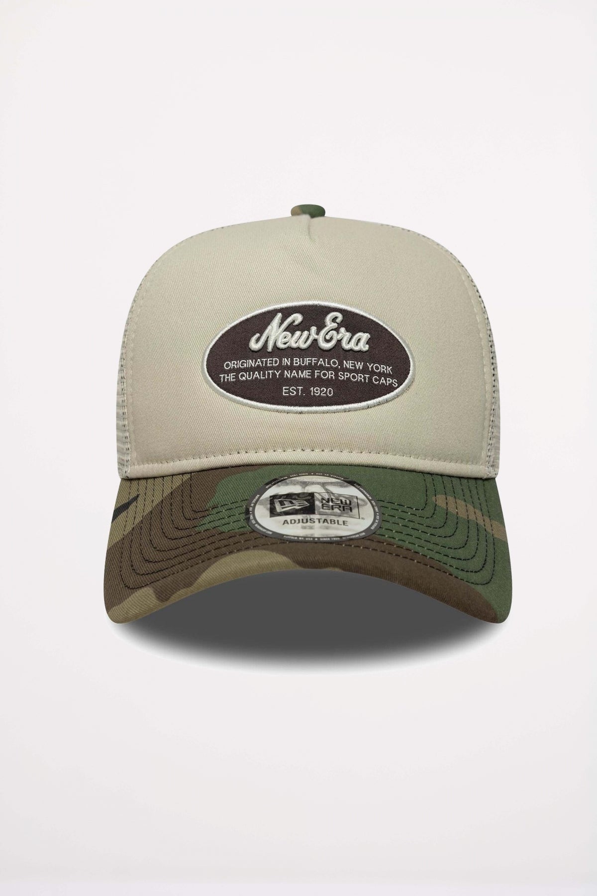 NEW ERA NEW ERA OVAL PATCH CREAM FORTY E-FRAME TRUCKER  en color BEIS  (2)