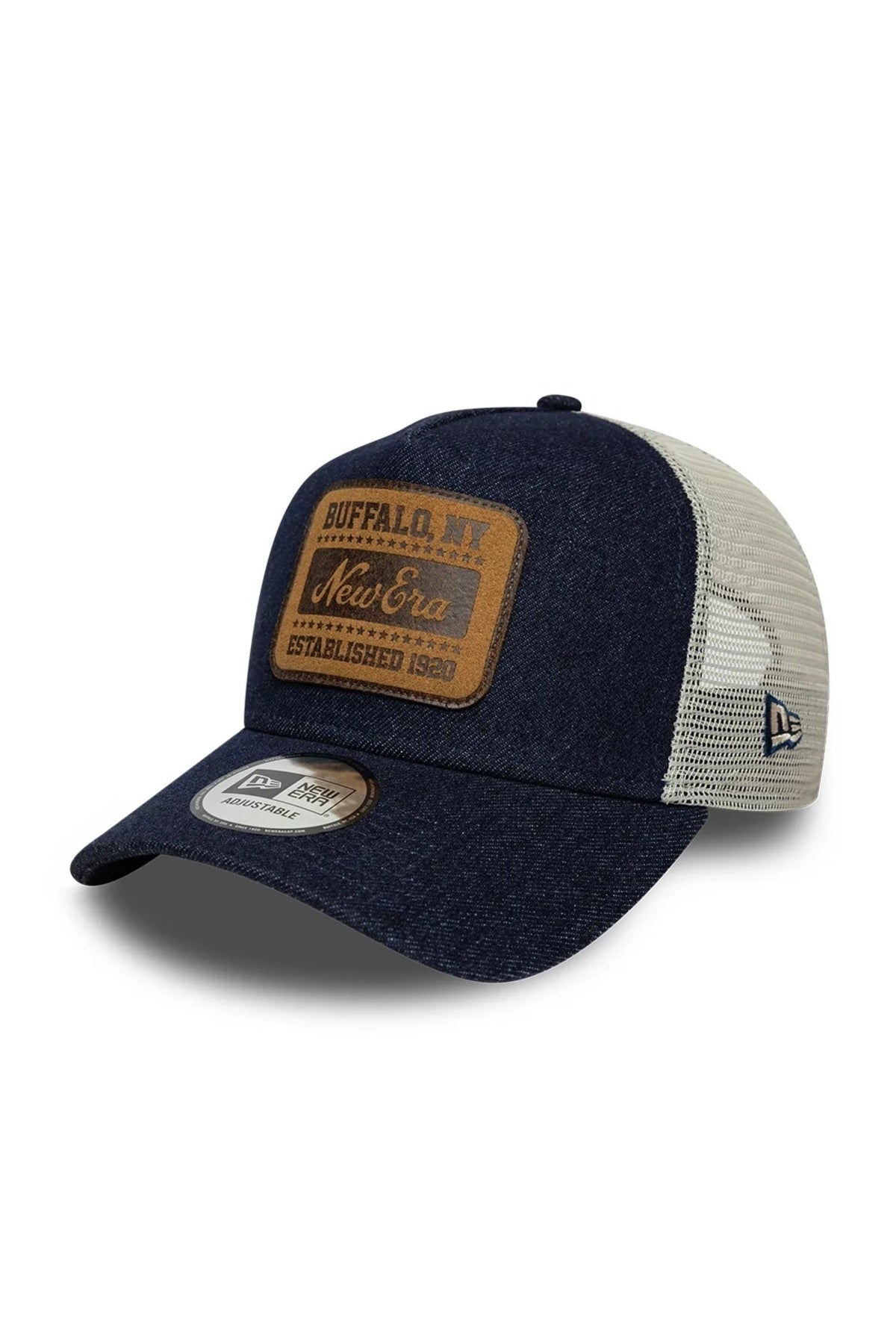 NEW ERA NE PATCH DENIM TRUCKER NEWERA en color AZUL  (1)