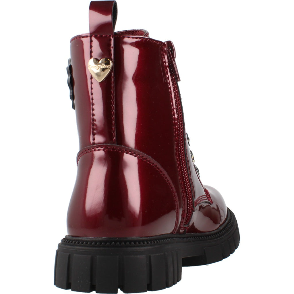 CONGUITOS COSH MILITARY BOOTS PATENT en color BURDEOS  (3)