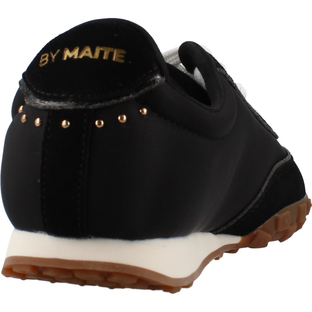 LOLA CASADEMUNT DEPORTIVA CON MOTIVOS EN TACHAS COMBINAD en color NEGRO  (3)