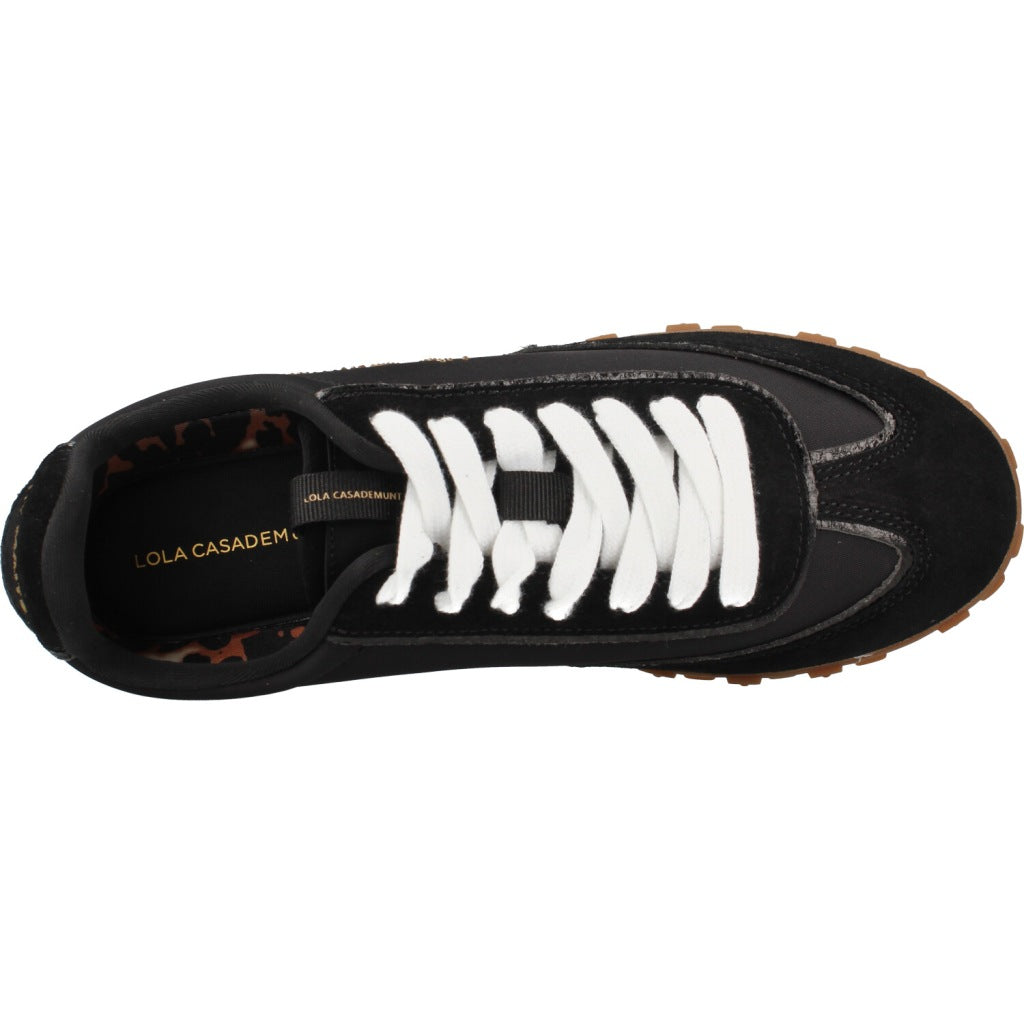 LOLA CASADEMUNT DEPORTIVA CON MOTIVOS EN TACHAS COMBINAD en color NEGRO  (7)