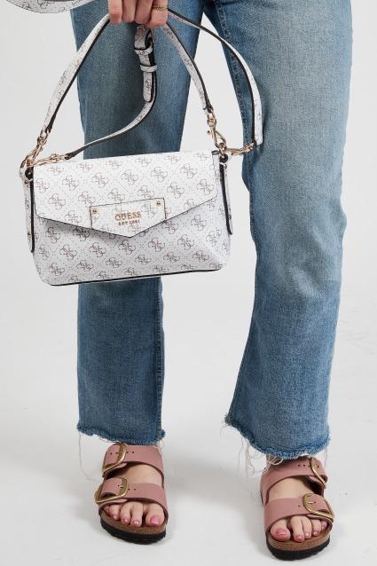 GUESS  ECO BRENTON FLAP SHOUL en color BLANCO  (5)