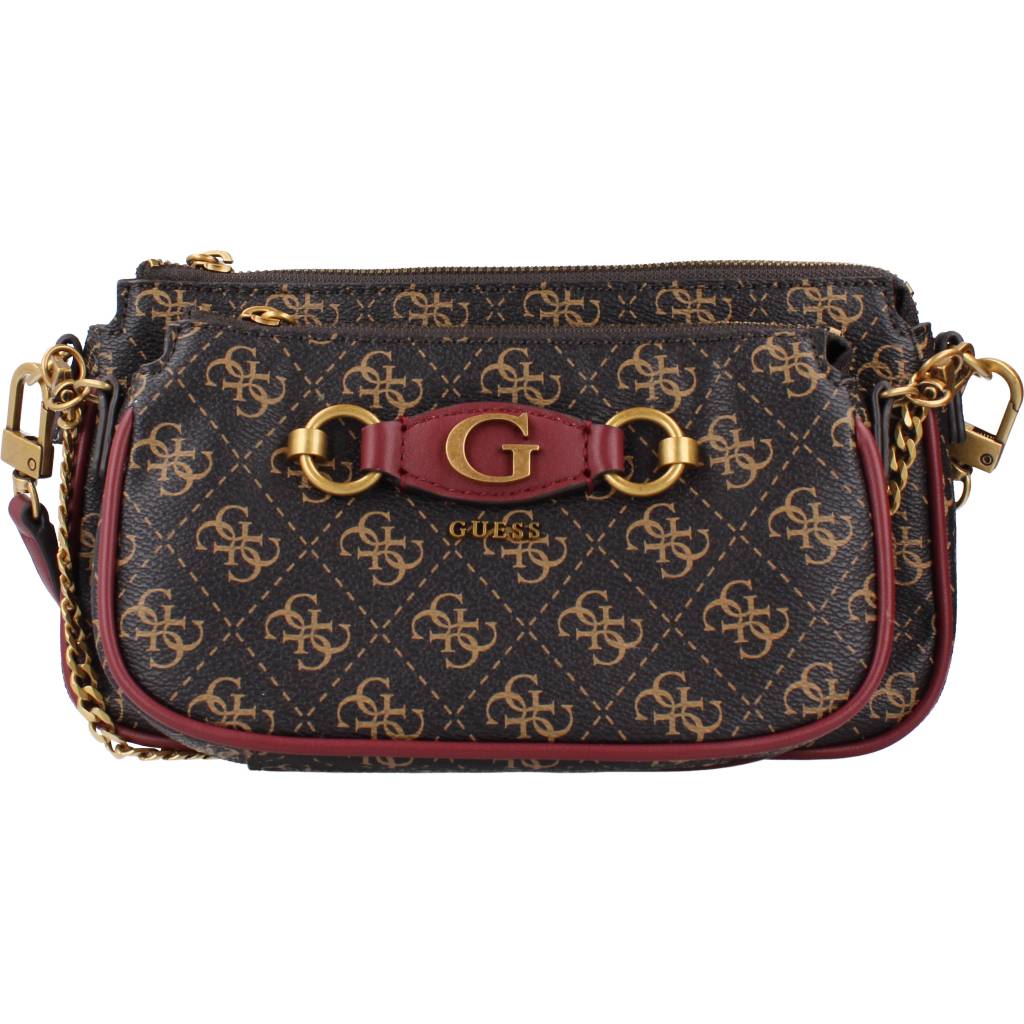 GUESS HWQB  IZZY DOUBLE POUCH CROS en color MARRON  (1)