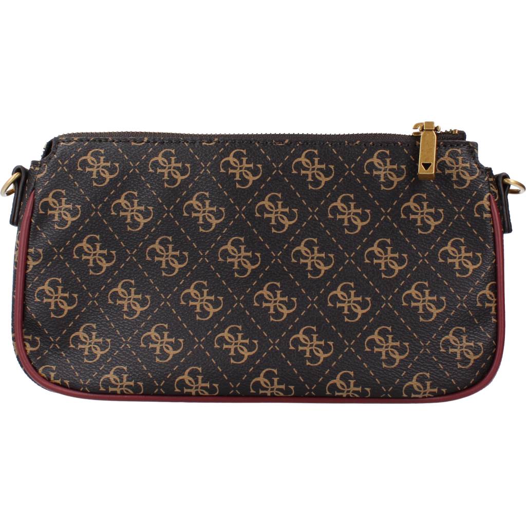 GUESS HWQB  IZZY DOUBLE POUCH CROS en color MARRON  (3)