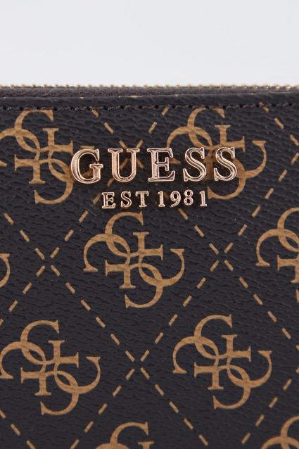 GUESS  LAUREL SLG SMALL ZIP A en color MARRON  (4)