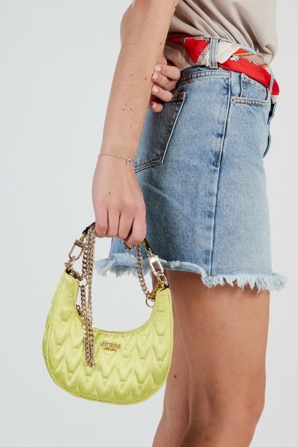 GUESS HWEG  GOLDEN ROCK MINI HOBO en color AMARILLO  (5)