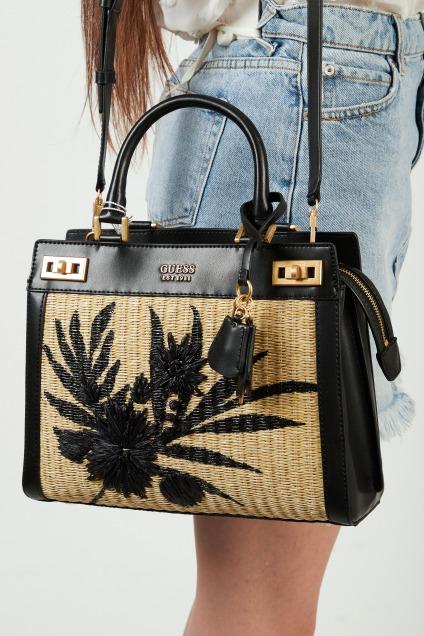 GUESS KATEY LUXURY SATCHEL en color NEGRO  (5)
