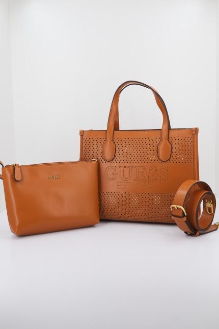 GUESS HWWH  KATEY PERF SMALL TOTE en color MARRON  (1)