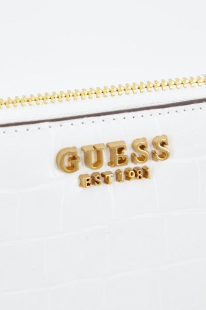 GUESS SWCX  LAUREL SLG SMALL ZIP en color BLANCO  (4)