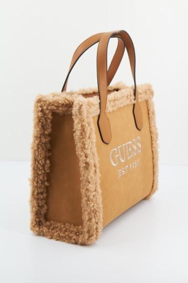 GUESS  SILVANA  COMPART en color MARRON CLARO  (2)