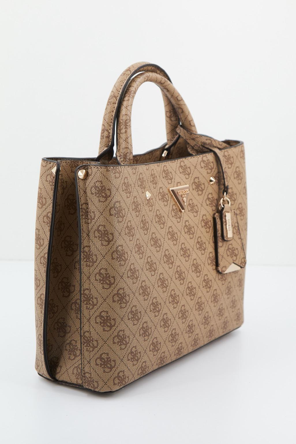 GUESS  DIDI SOCIETY SATCHEL en color MARRON CLARO  (2)