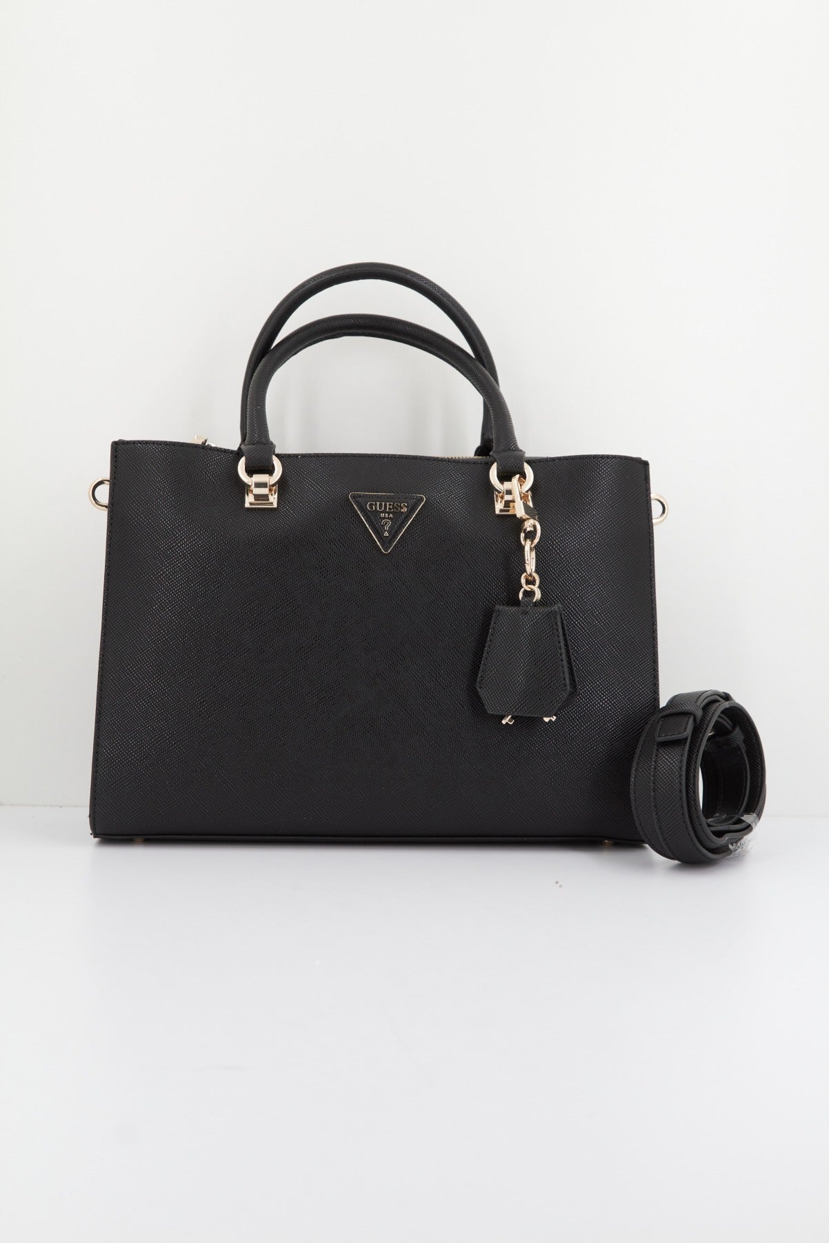GUESS BRYNLEE HIGH CARRYALL en color NEGRO  (2)