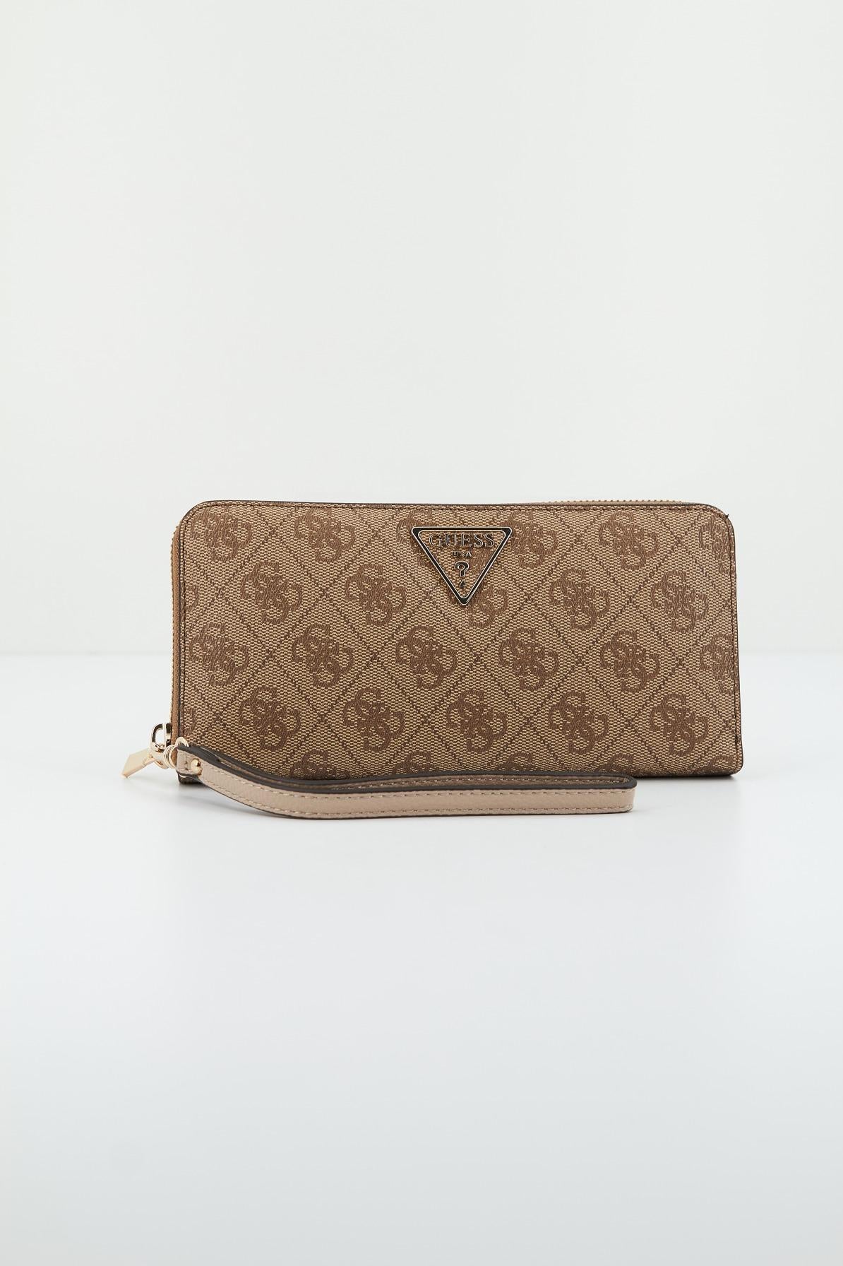 GUESS LAUREL SLG L ZIP en color MARRON CLARO  (1)