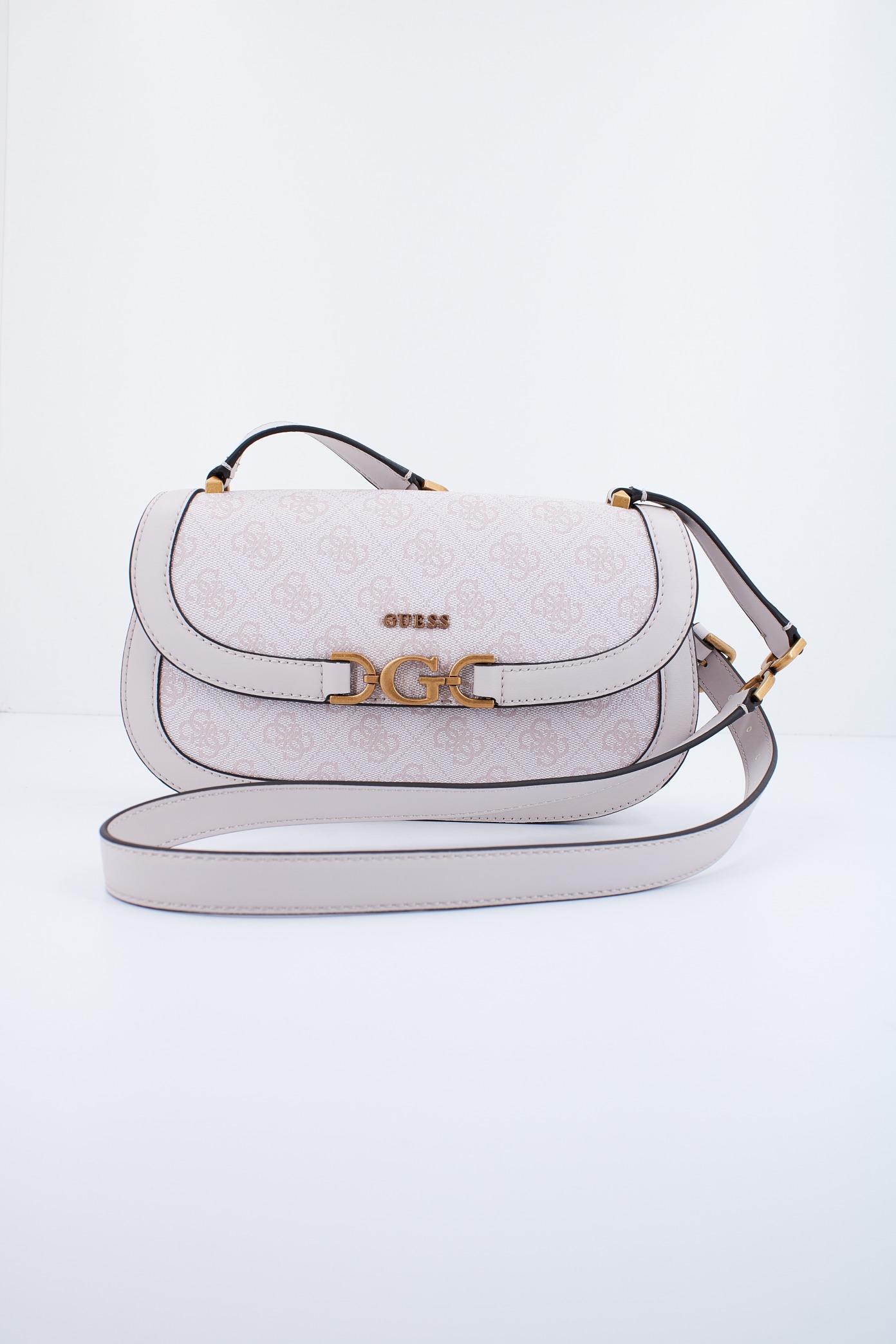 GUESS DAGAN CROSSBODY FLAP en color BEIS  (1)