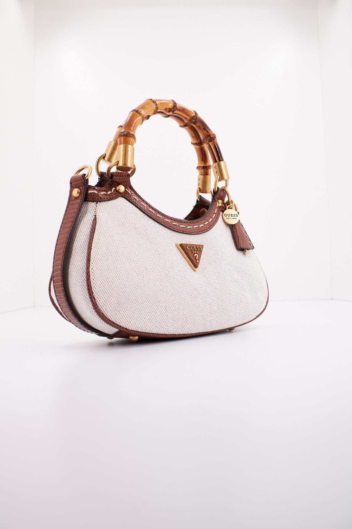 GUESS ZABRY MINI SATCHEL en color BEIS  (2)