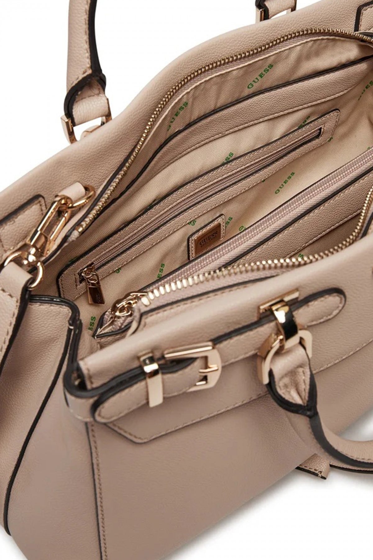 GUESS ECO ALI LUXURYSATCHEL en color NUDE  (4)