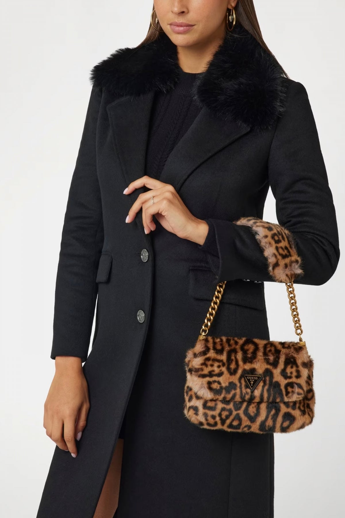 GUESS SAMIA FLAP SHOULDER BA en color ANIMAL PRINT  (5)
