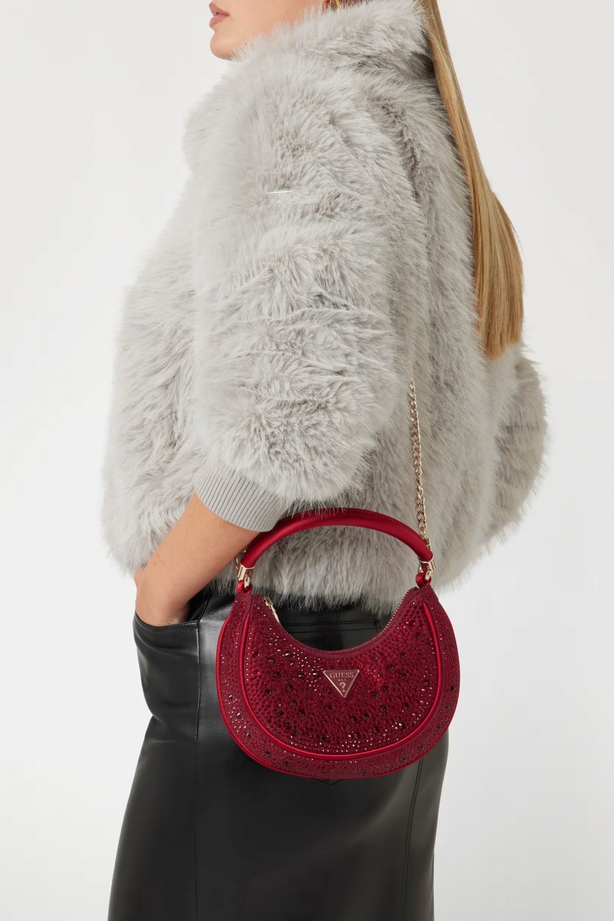 GUESS ZALINA SMALL HOBO en color ROJO  (5)