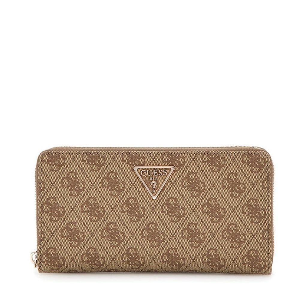 GUESS LAUREL SLGLARGE ZIPA en color MARRON CLARO  (4)