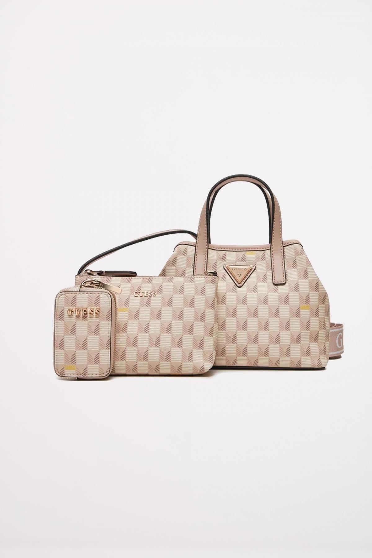 GUESS  G WAVE MINI TOTE en color NUDE  (4)
