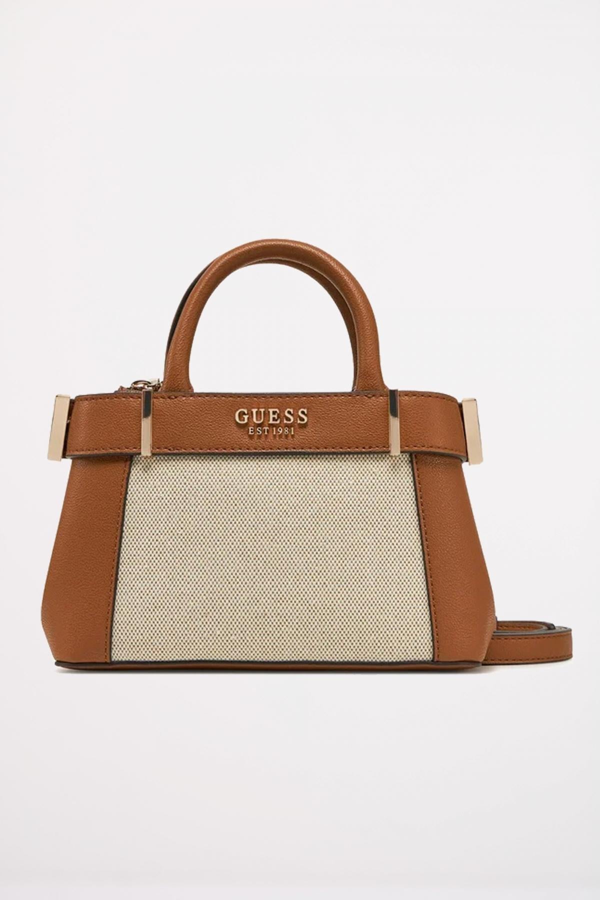 GUESS ANADELA MINI SATCHEL en color MARRON  (1)
