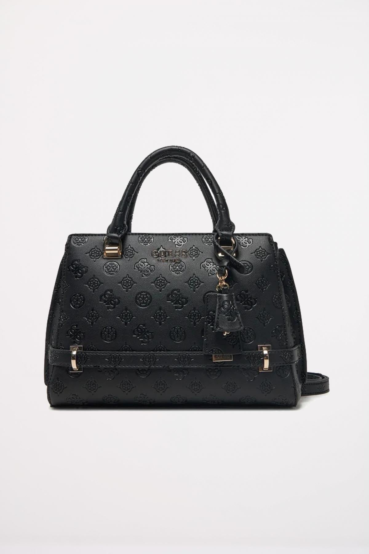 GUESS ZARELA LUXURY SATCHEL en color NEGRO  (1)