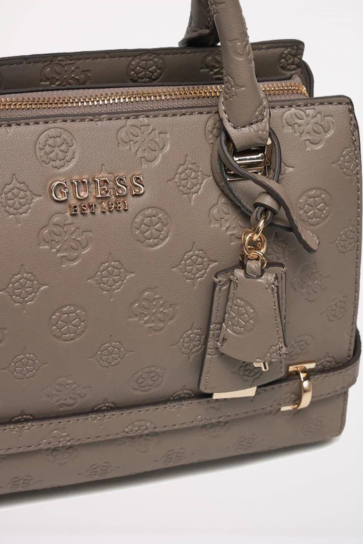 GUESS ZARELA LUXURY SATCHEL en color MARRON  (2)